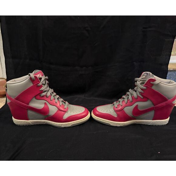 Nike Dunk Sky Hi 528899 001 Medium Grey /Sport Fuchsia-Sail Wmn Sz 10 Wedge 2012 - Picture 2 of 11